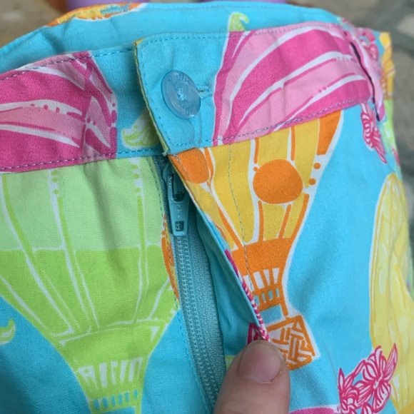 Lily Pulitzer Vintage Y2K Hot Air Balloon Print Wide Leg Capris - Picture 7 of 8